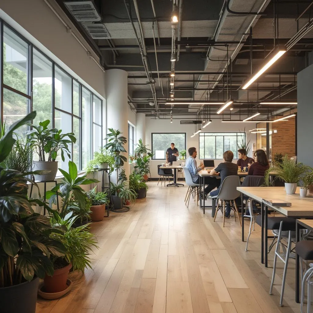 Innovador espacio de trabajo de AdaptiCo fomentando la creatividad